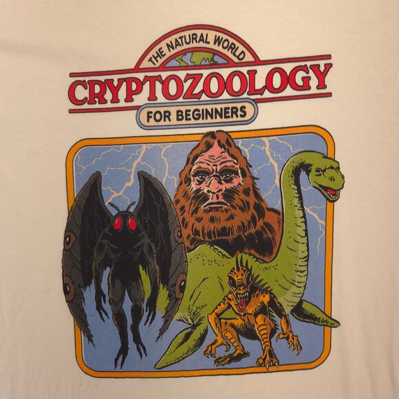 Steven Rhodes Cryptozoology Crew Neck Shirt Mens Size Extra Large XL White - Picture 4 of 9